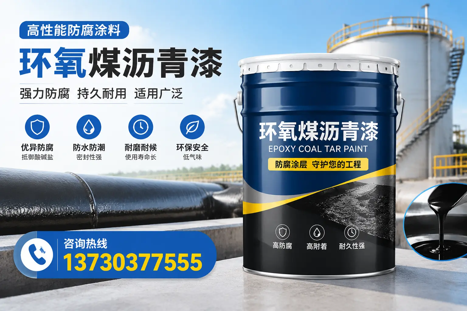 环氧煤沥青漆的耐久性分析，适合宁都的使用场景
